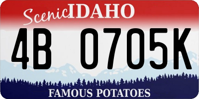 ID license plate 4B0705K