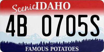 ID license plate 4B0705S