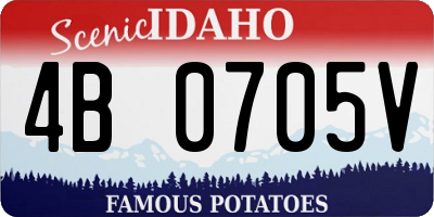 ID license plate 4B0705V