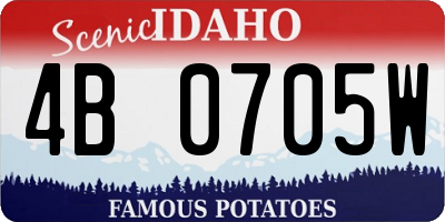 ID license plate 4B0705W