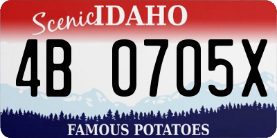 ID license plate 4B0705X