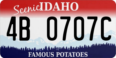 ID license plate 4B0707C