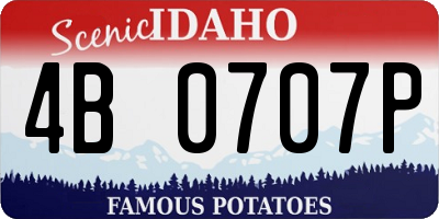 ID license plate 4B0707P