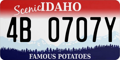 ID license plate 4B0707Y