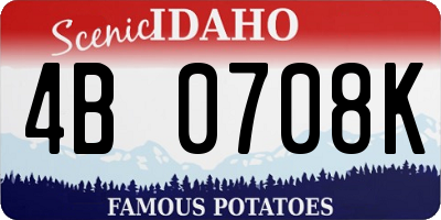 ID license plate 4B0708K