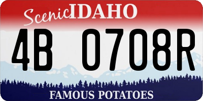 ID license plate 4B0708R