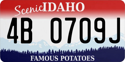 ID license plate 4B0709J