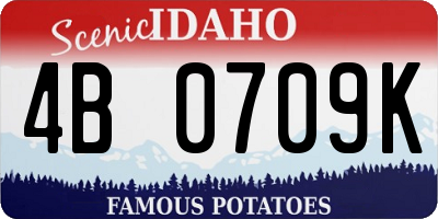 ID license plate 4B0709K