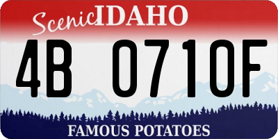 ID license plate 4B0710F