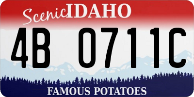ID license plate 4B0711C