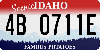 ID license plate 4B0711E