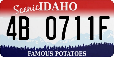 ID license plate 4B0711F