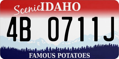 ID license plate 4B0711J