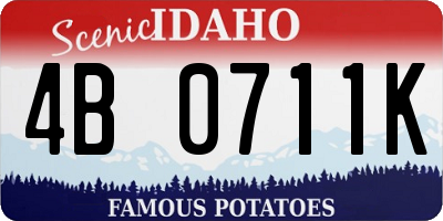 ID license plate 4B0711K