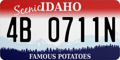 ID license plate 4B0711N