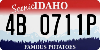 ID license plate 4B0711P