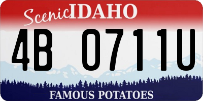 ID license plate 4B0711U