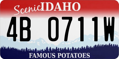 ID license plate 4B0711W