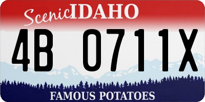 ID license plate 4B0711X
