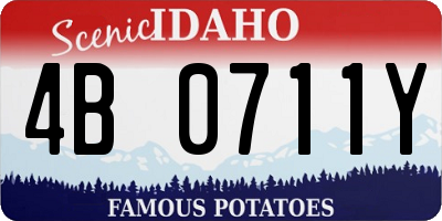 ID license plate 4B0711Y