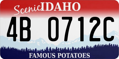 ID license plate 4B0712C