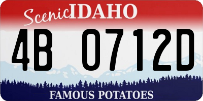 ID license plate 4B0712D