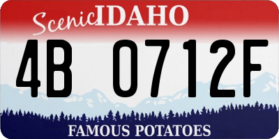 ID license plate 4B0712F