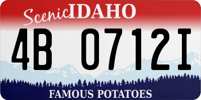 ID license plate 4B0712I