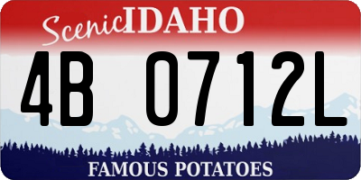 ID license plate 4B0712L