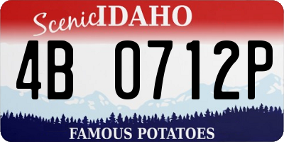 ID license plate 4B0712P