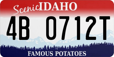 ID license plate 4B0712T