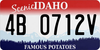 ID license plate 4B0712V