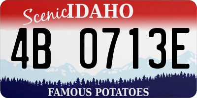 ID license plate 4B0713E