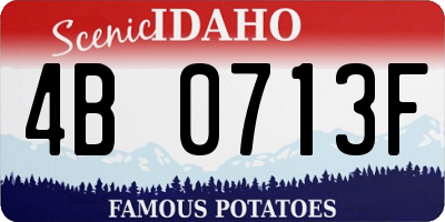 ID license plate 4B0713F