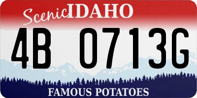 ID license plate 4B0713G