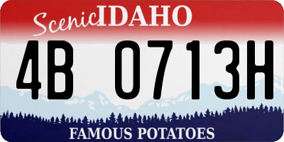 ID license plate 4B0713H