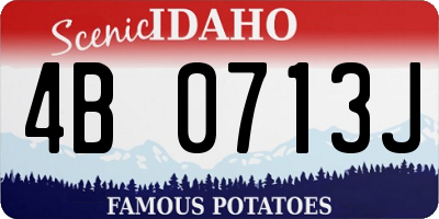 ID license plate 4B0713J