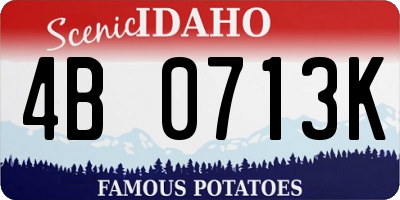 ID license plate 4B0713K