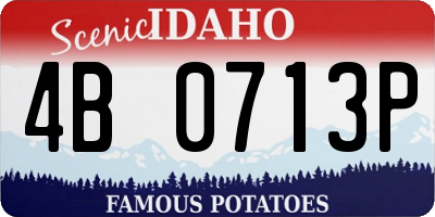 ID license plate 4B0713P