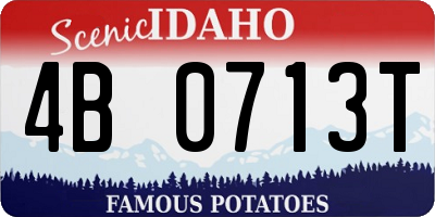 ID license plate 4B0713T