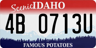ID license plate 4B0713U
