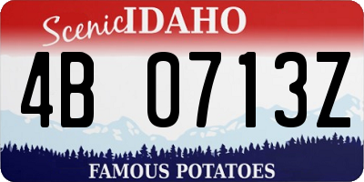 ID license plate 4B0713Z