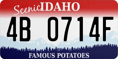 ID license plate 4B0714F