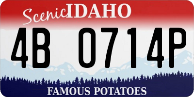 ID license plate 4B0714P