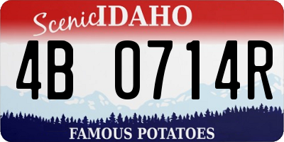 ID license plate 4B0714R