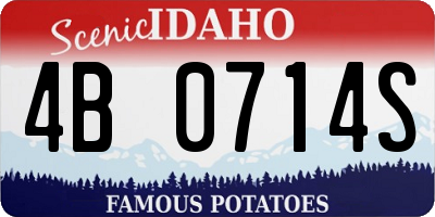 ID license plate 4B0714S