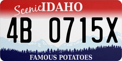 ID license plate 4B0715X