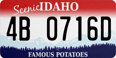 ID license plate 4B0716D