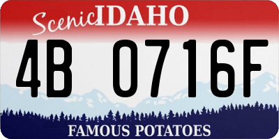 ID license plate 4B0716F
