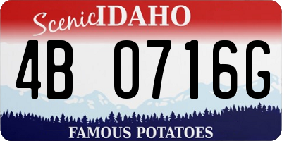 ID license plate 4B0716G